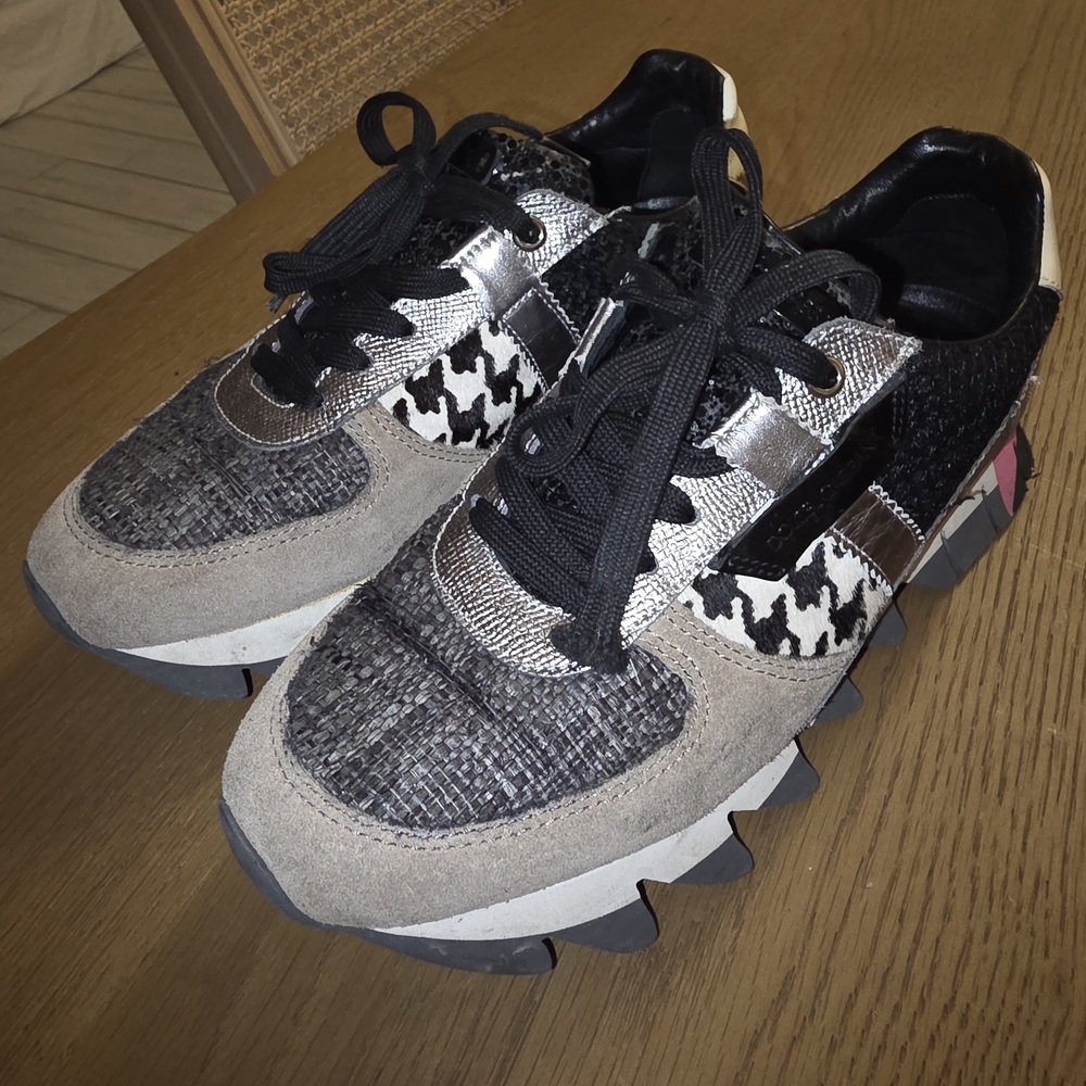 Dolce & Gabbana Multicolored Leather Trainer Sneakers